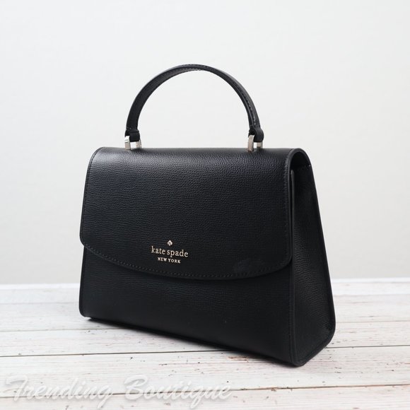 NWT Kate Spade Darcy Leather Top Handle Satchel Crossbody in Black - Picture 5 of 12